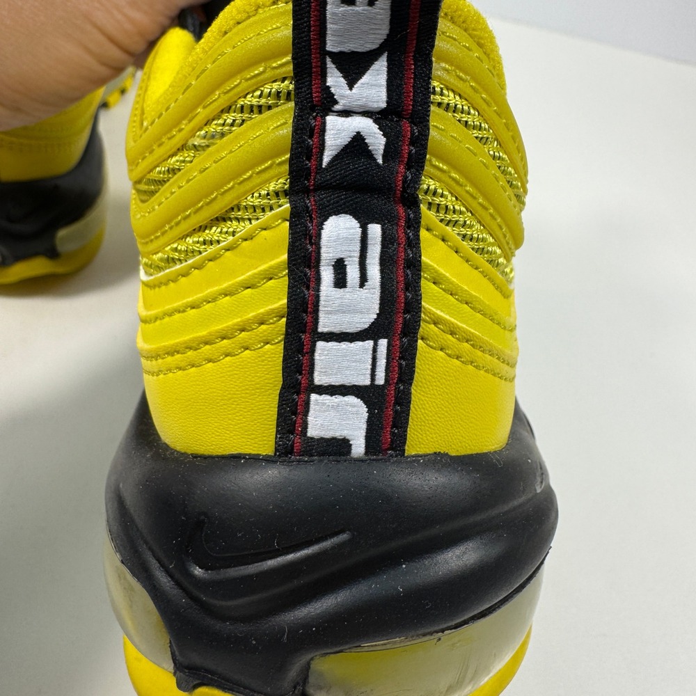 Nike Air Max 97 GS Yellow Black Running Shoes‎ Youth 6Y - Picture 5 of 10